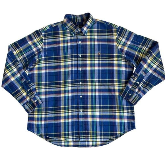 Lauren Ralph Lauren Other - Ralph Lauren Cotton Plaid Button Down Shirt Casual Preppy Small Pony Embroidery